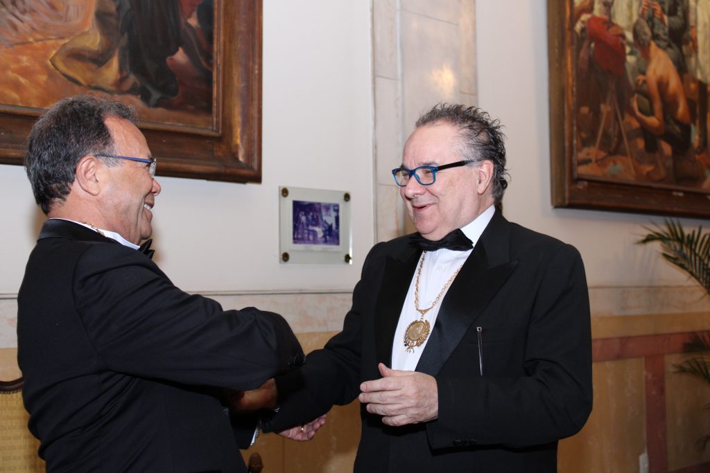 Novel Acadêmico Osvaldo Nascimento e Presidente Acad. Francisco Sampaio.