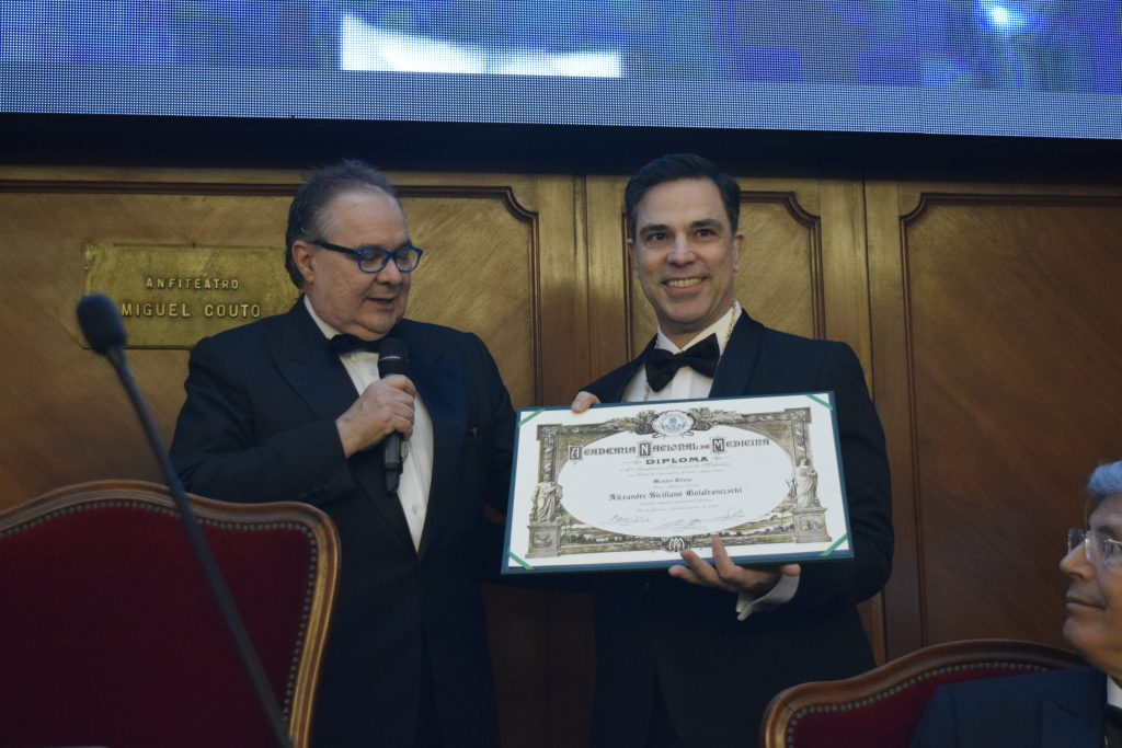 Presidente Acad. Francisco Sampaio e Acad. Alexandre Siciliano na Sessão Solene de Posse.