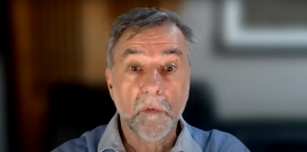 Prof. Paulo Artaxo durante a live Impactos das Mudanças Climáticas na Saúde Humana e Ecossistêmica.