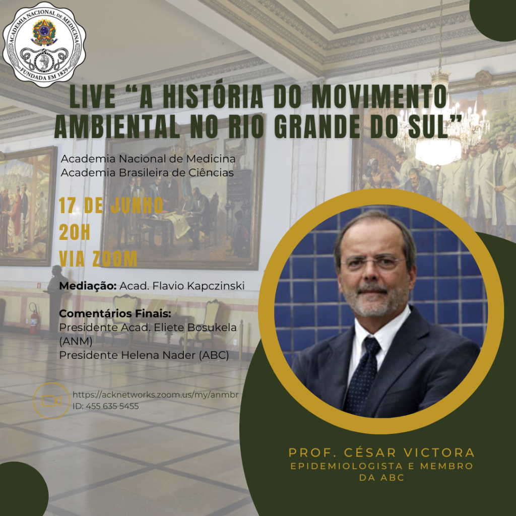 Live sobre "História Ambiental no Rio Grande do Sul", destancando a luta pelo meio ambiente na região.